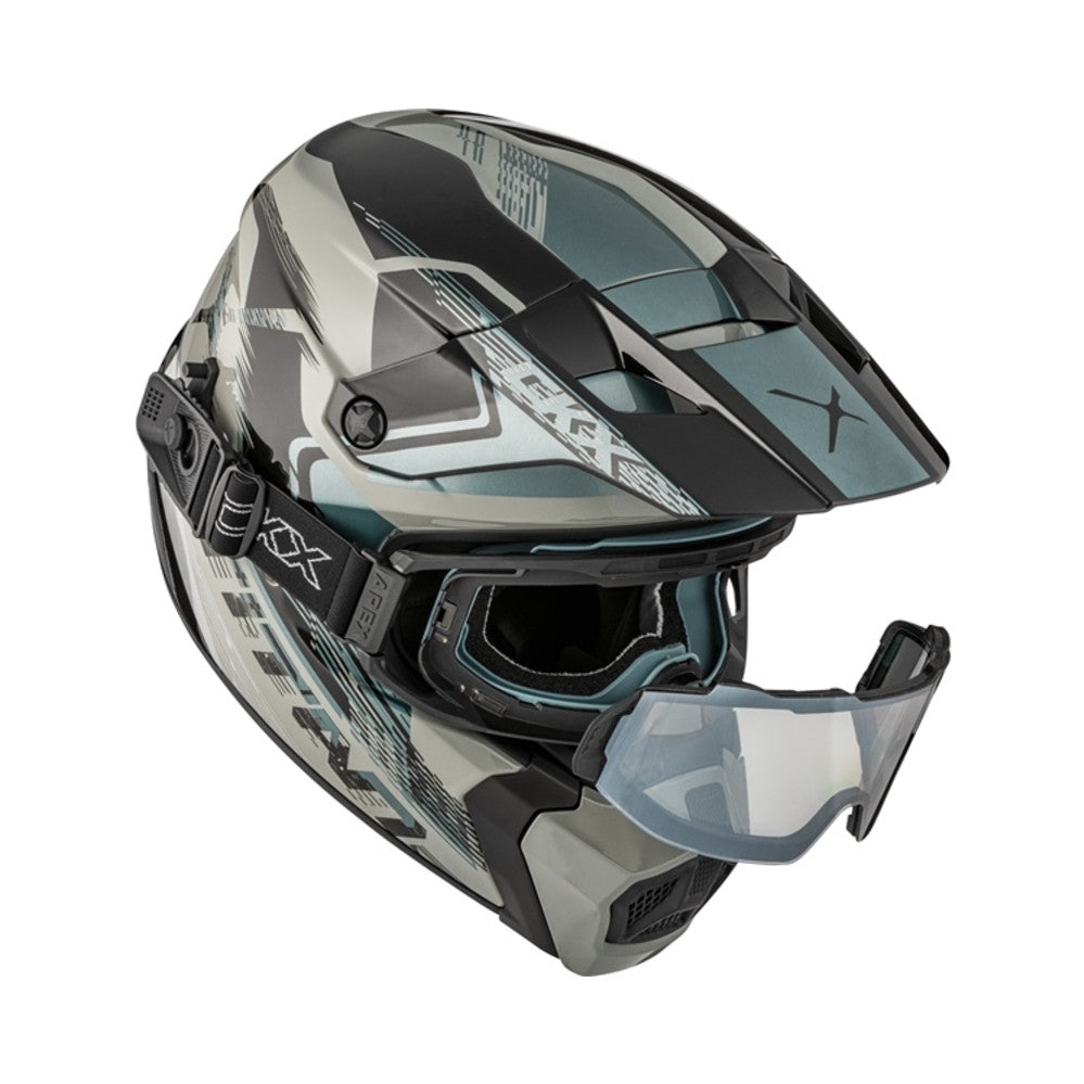 CKX Hjälm Titan AMS Concordia Grå Glansig + Brillor