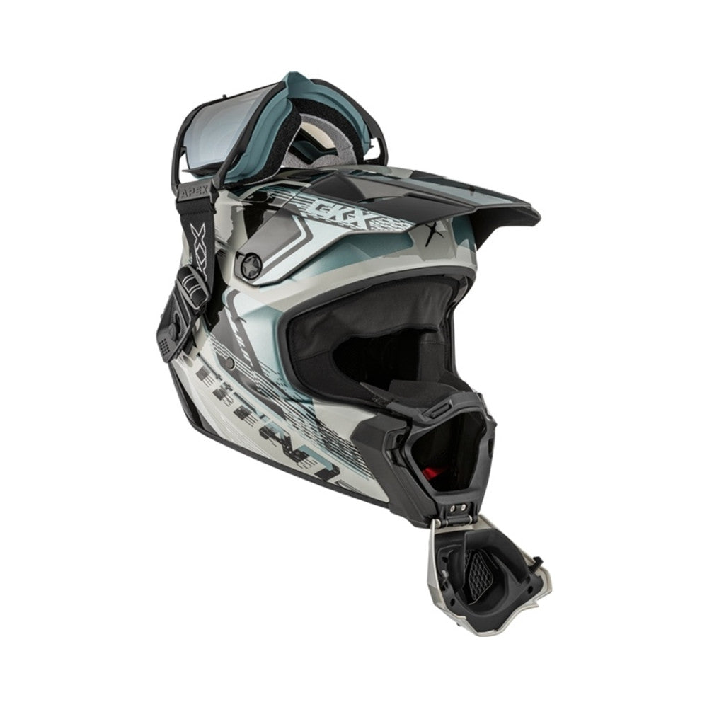 CKX Hjälm Titan AMS Concordia Grå Glansig + Brillor