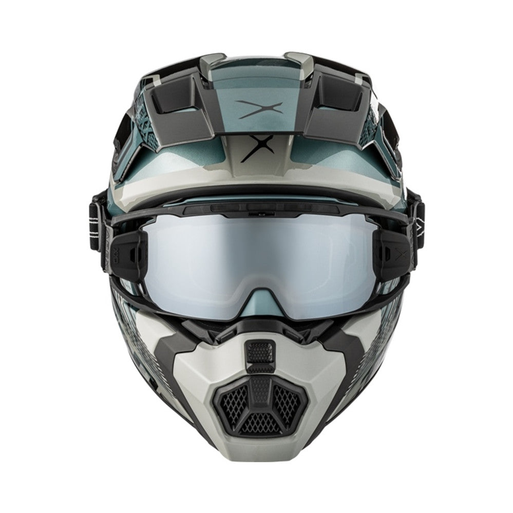 CKX Hjälm Titan AMS Concordia Grå Glansig + Brillor