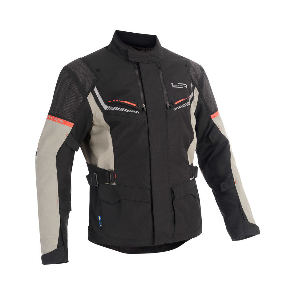 Lindstrands textiljacka Sylarna Svart/ljusgrå