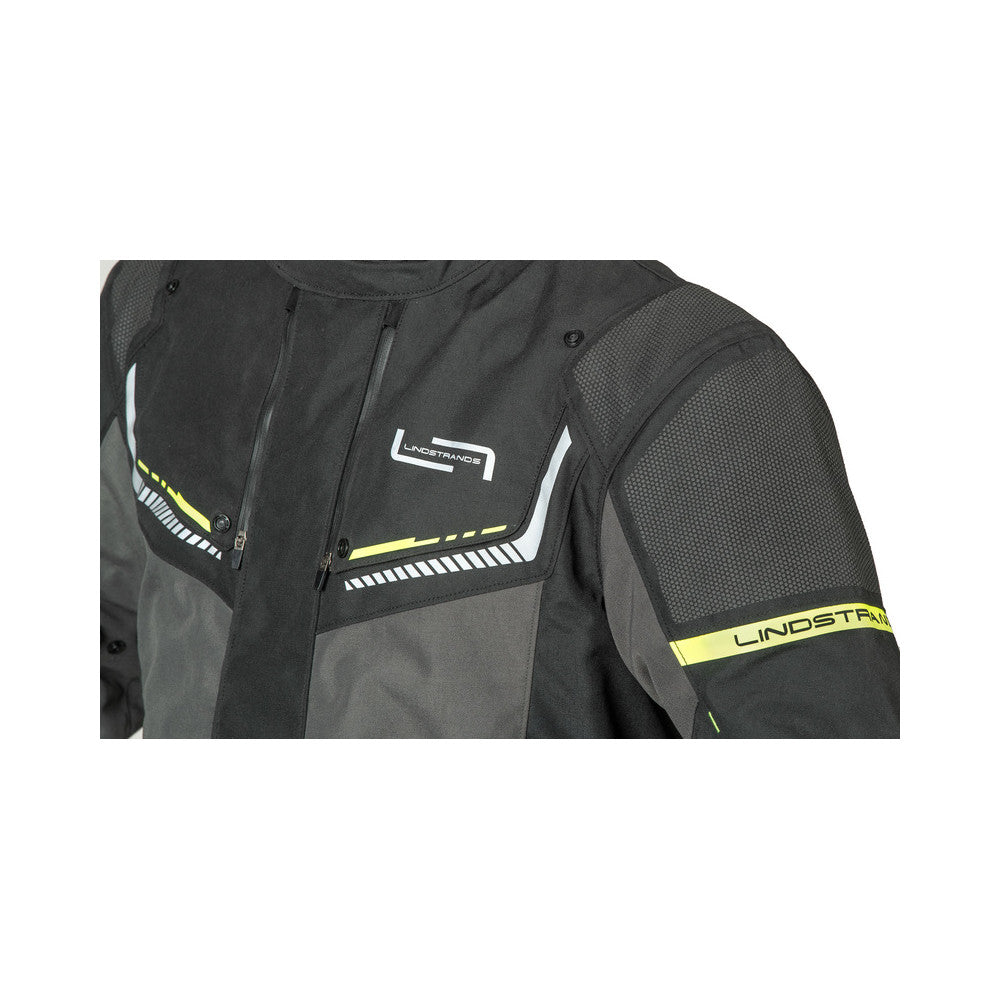 Lindstrands textiljacka Sylarna Mörkgrå/svart