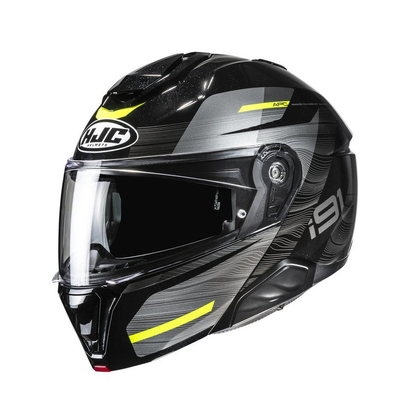 HJC Hjälm i91 Dusk Svart/Grå/Fluo Gul MC3H