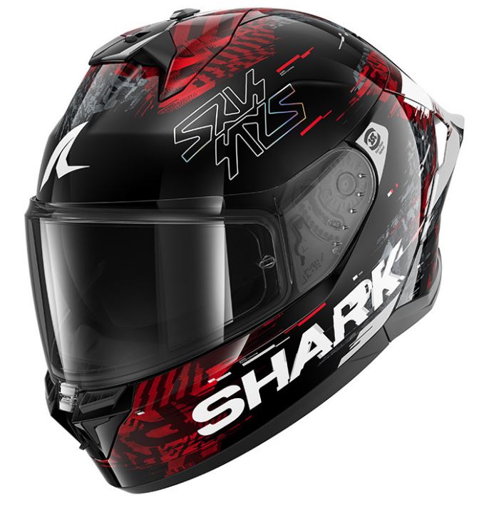 Shark Integralhjälm Skwal Cup Speed-Vib, Svart/Röd/Vit