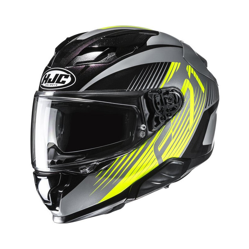 HJC Helmet F71 Catos Svart/Grå/Fluo Gul MC3H