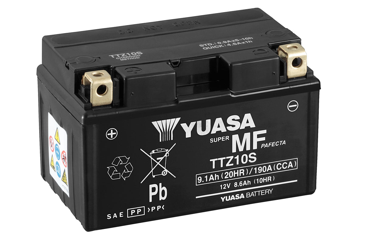 Yuasa Batteri TTZ10S(WC) fylld med syra