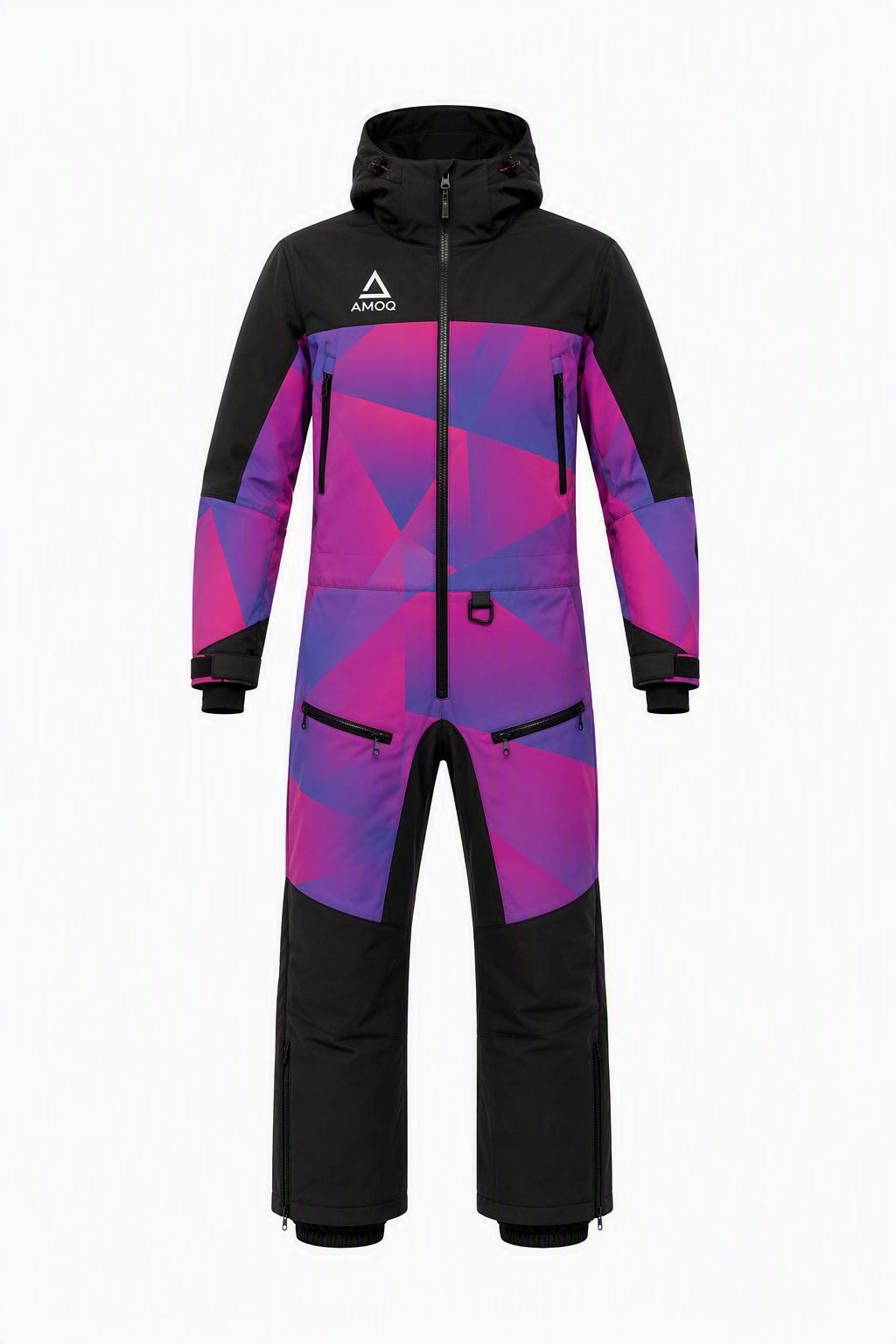 AMOQ Concept dam fodrad skoteroverall svart rosa violett