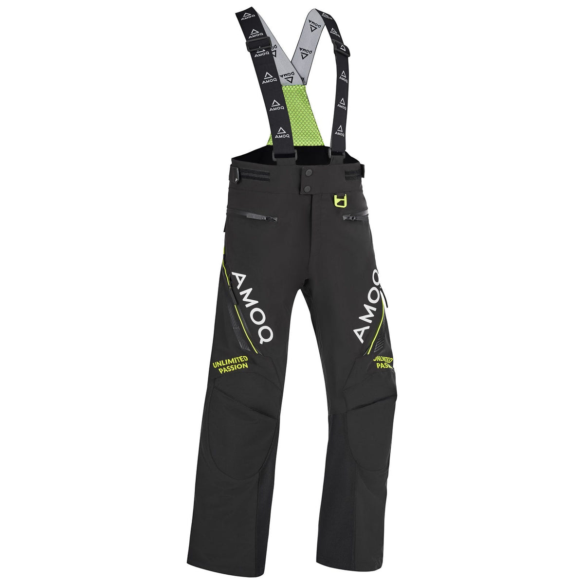 AMOQ Caliber V2 skoterbyxor i svart och HiVis gult