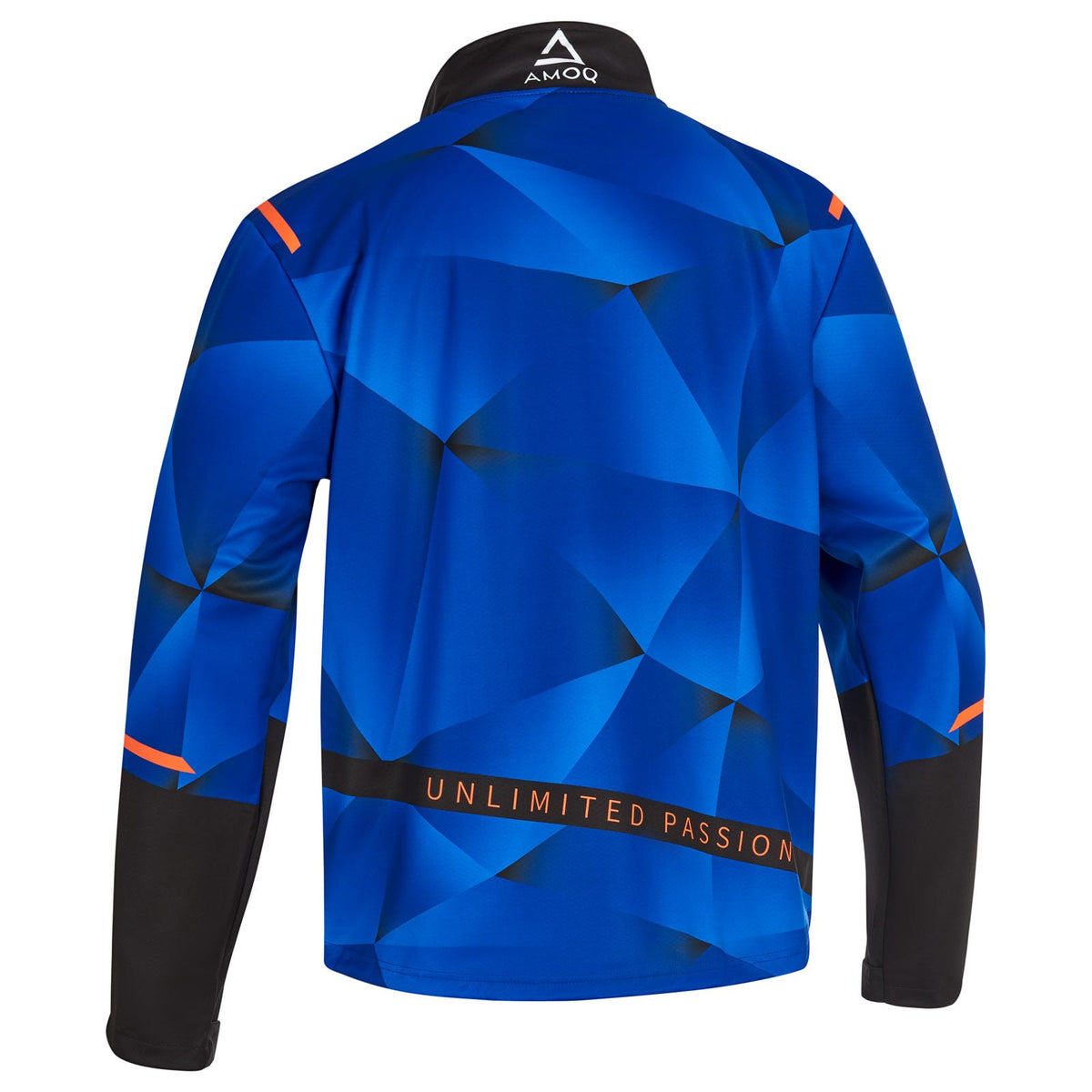 AMOQ Apex V2 Racing softshell skoterjacka svart/blå/orange