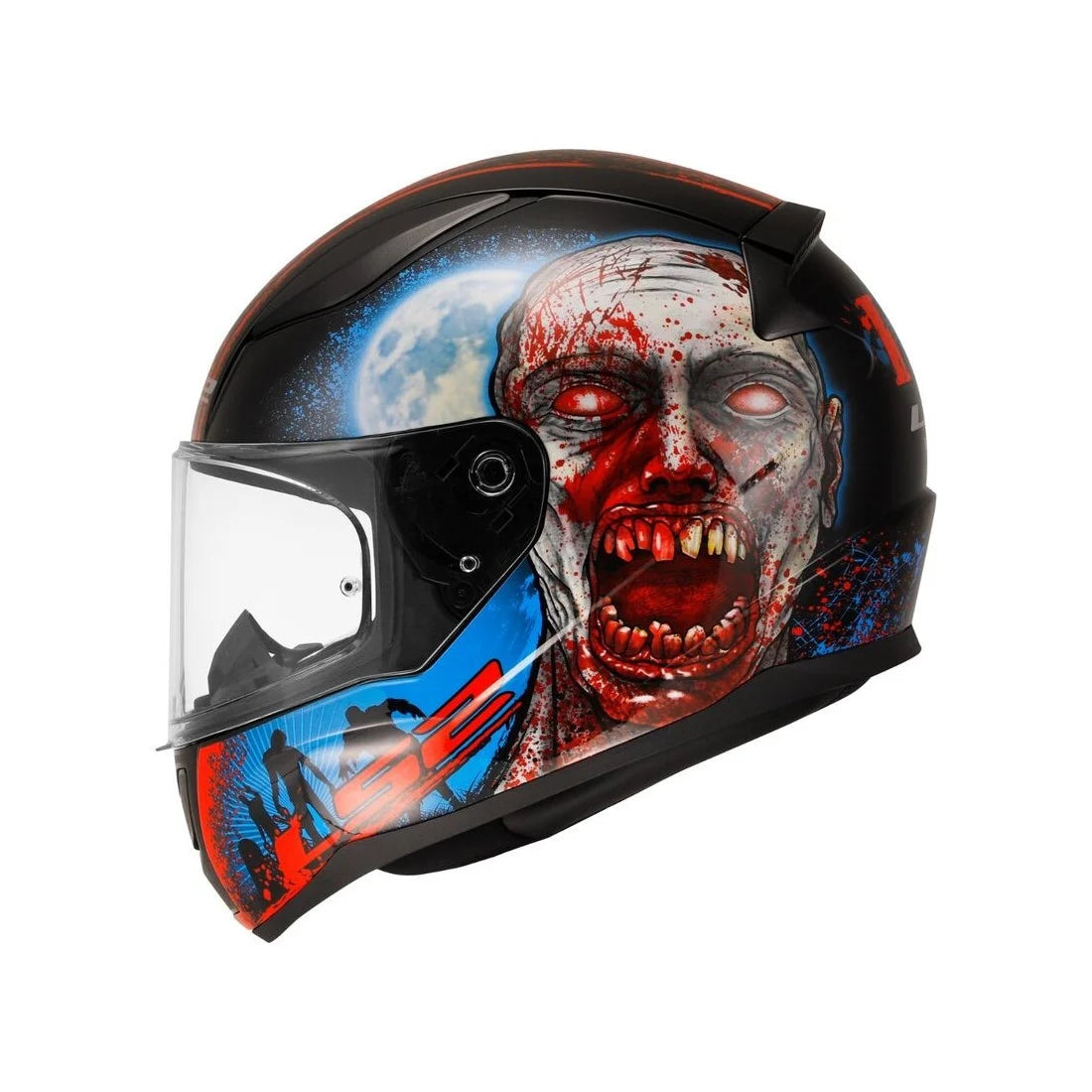 LS2 FF353 Rapid II Zombie Svart/Röd