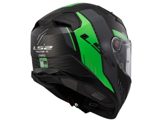 LS2 FF811 Vector II Carbon Grid Matt Svart/Grön