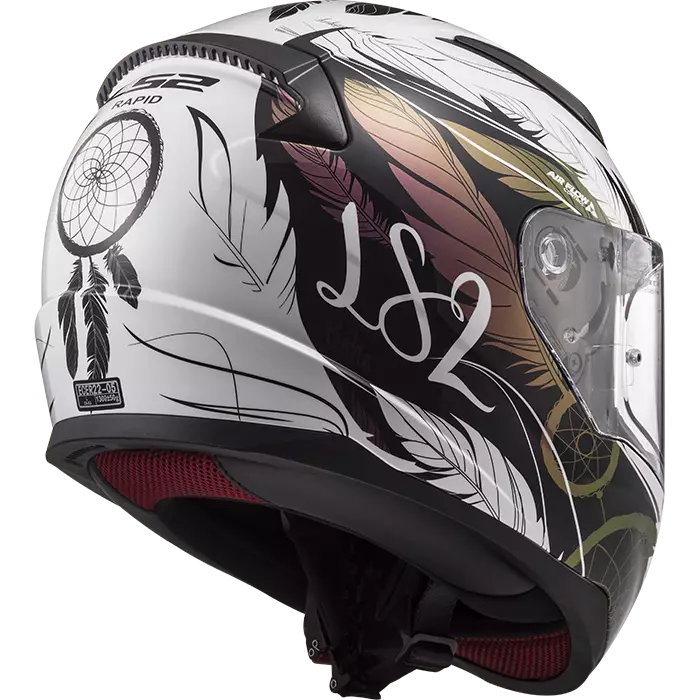 LS2 FF353 Rapid II Boho Vit/Svart/Rosa