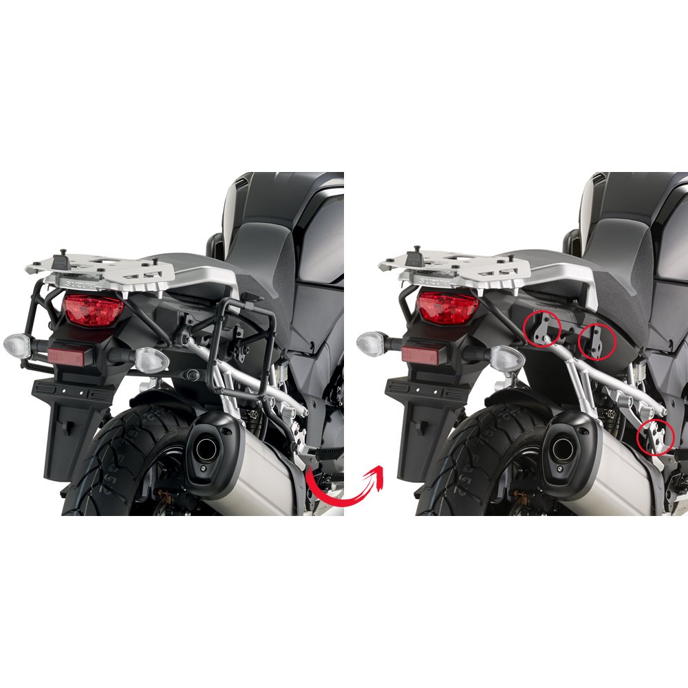 Givi Rapid release tubular sid side-case holder for MONOKEY DL1000 14-16