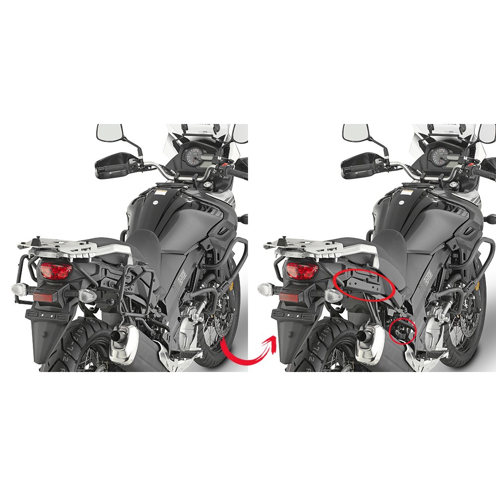 Givi Rapid release tubular side-case holder Suzuki DL650 V-STROM (17)