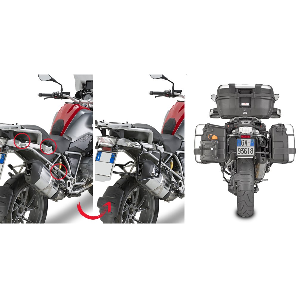 Givi Rapid release tubular  side-case holder for MONOKEY®