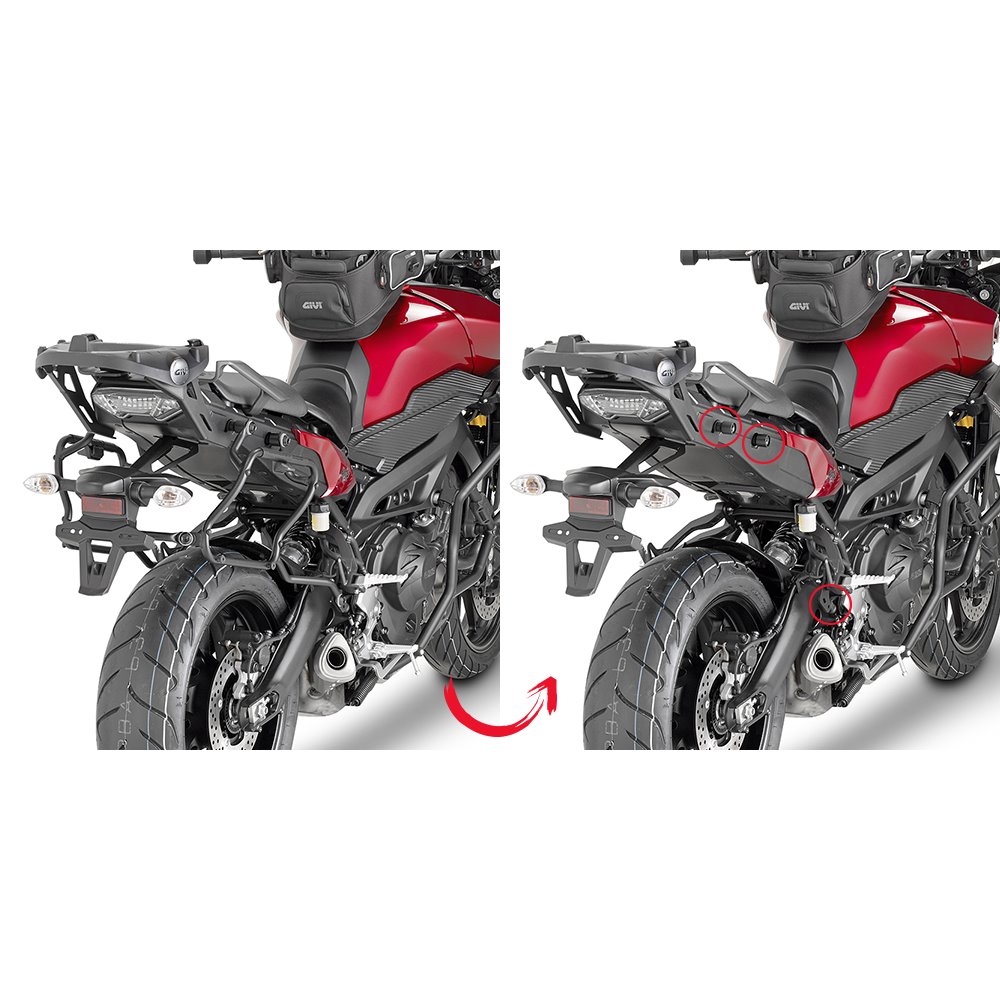 Givi spec. rapid release sidecase holder V35 MT-09 Tracer 15 -