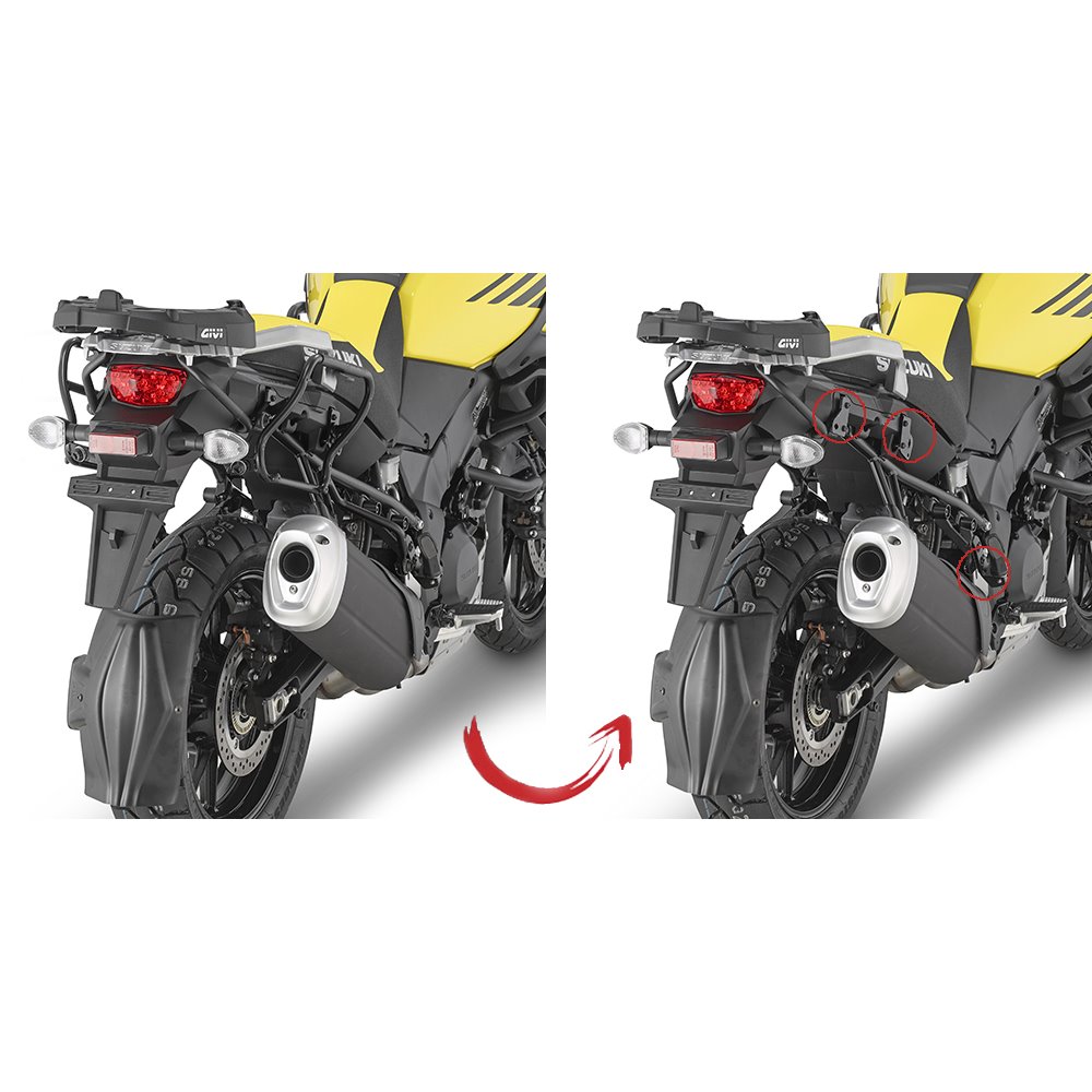 Givi rapid release sidecase holder V35 DL1000 V-Strom (17)