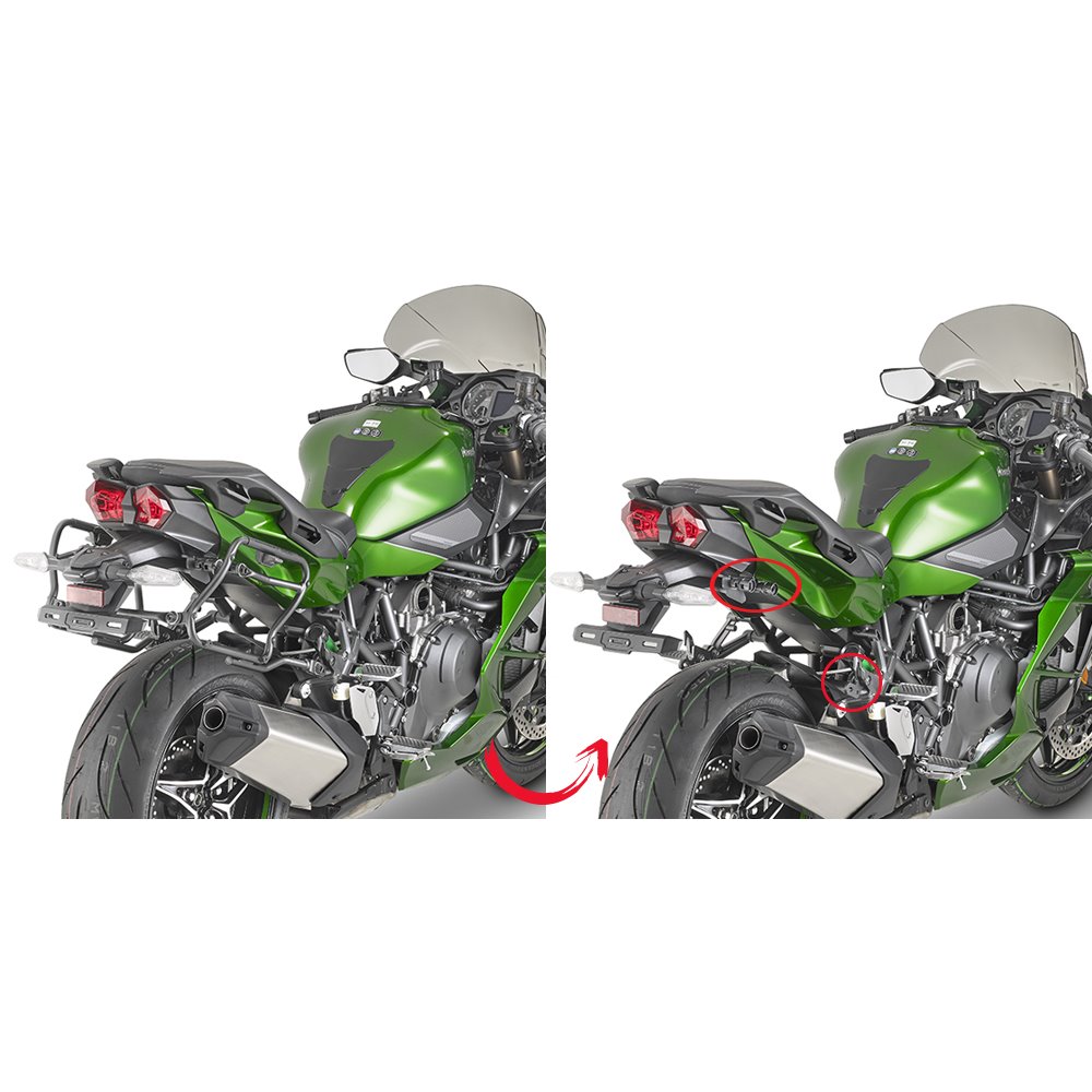 Givi Rapid release side-case holder for MONOKEY® V35/V37 Ninja H2 SX (18-19)