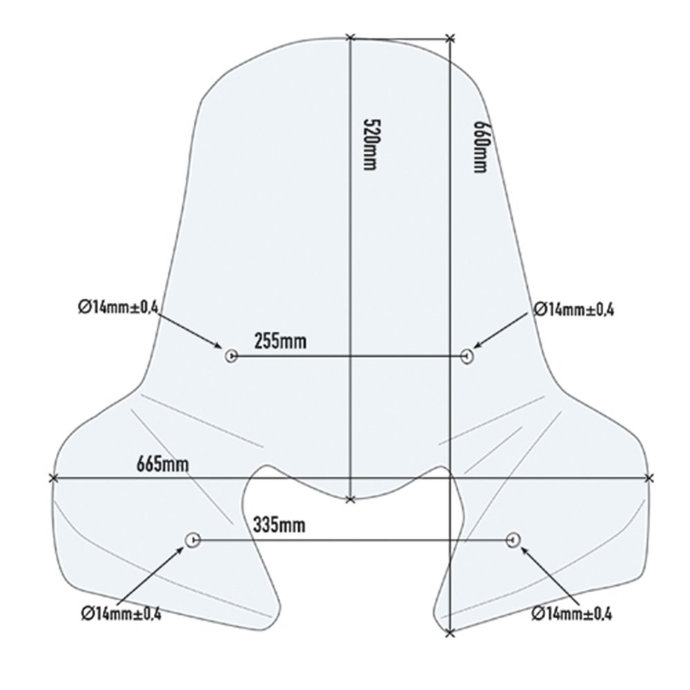 Givi Specific screen transpare with serigraphy 52 x 66,5cm