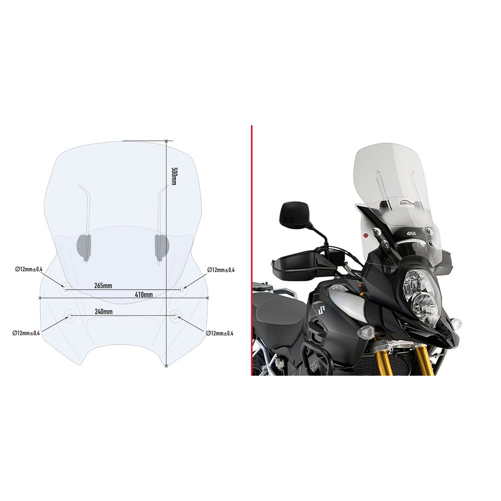 Givi Specific sliding wind-scr , Suzuki DL1000 V-STROM (2014)