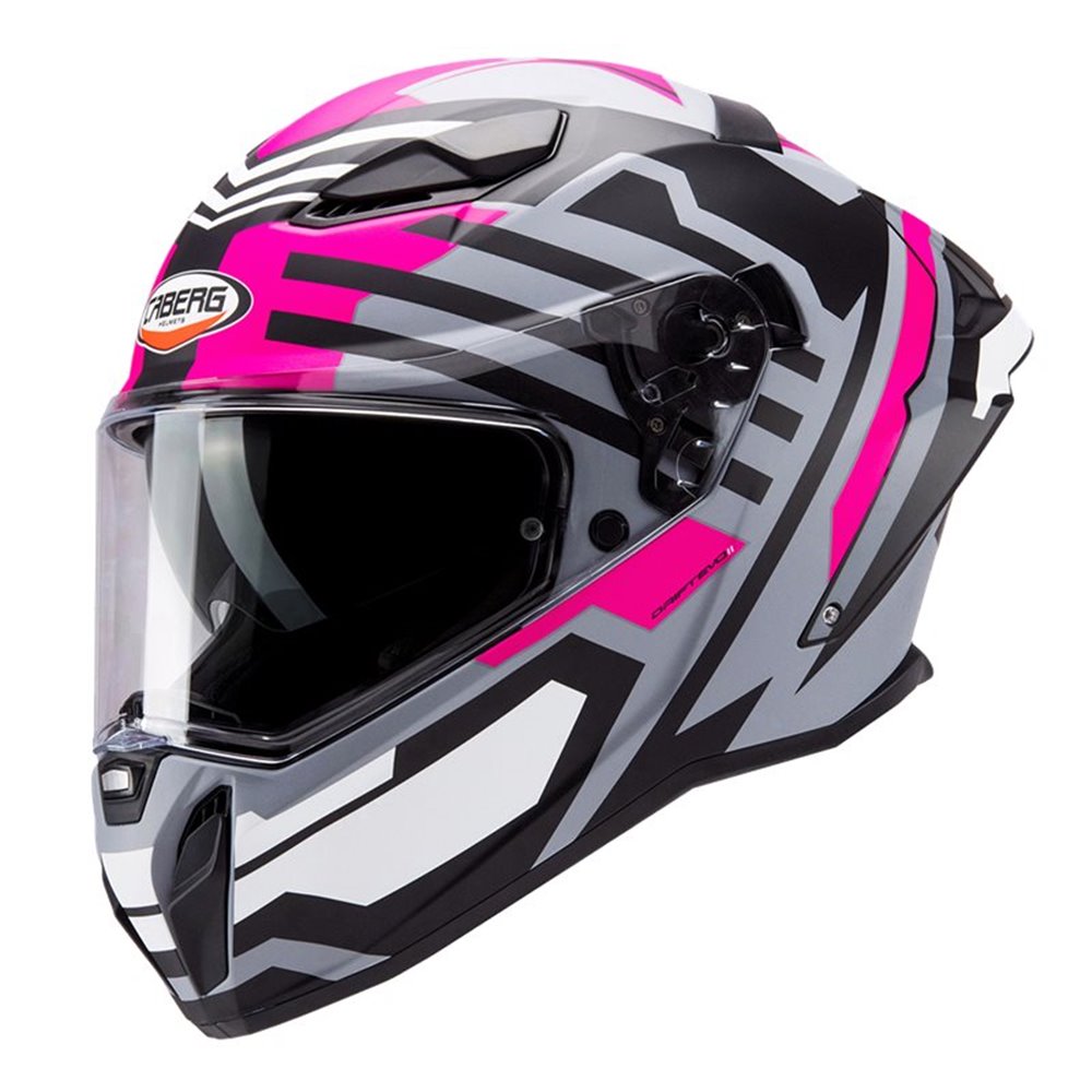 CABERG Mc Hjälm DRIFT EVO II Horizon Matt Grå/Svart/Rosa