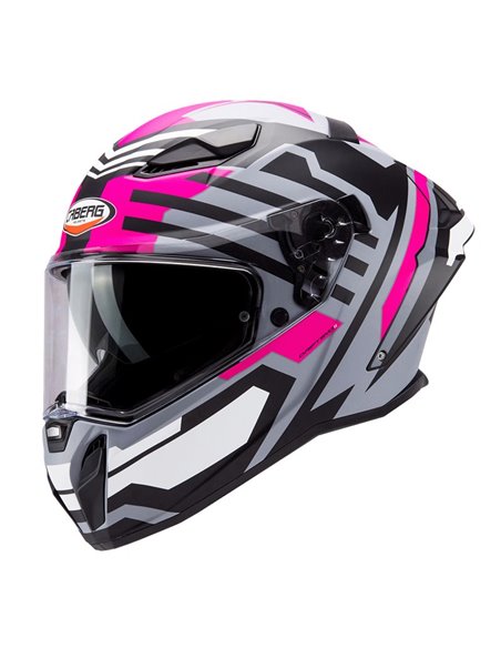 CABERG Mc Hjälm DRIFT EVO II Horizon Matt Grå/Svart/Rosa