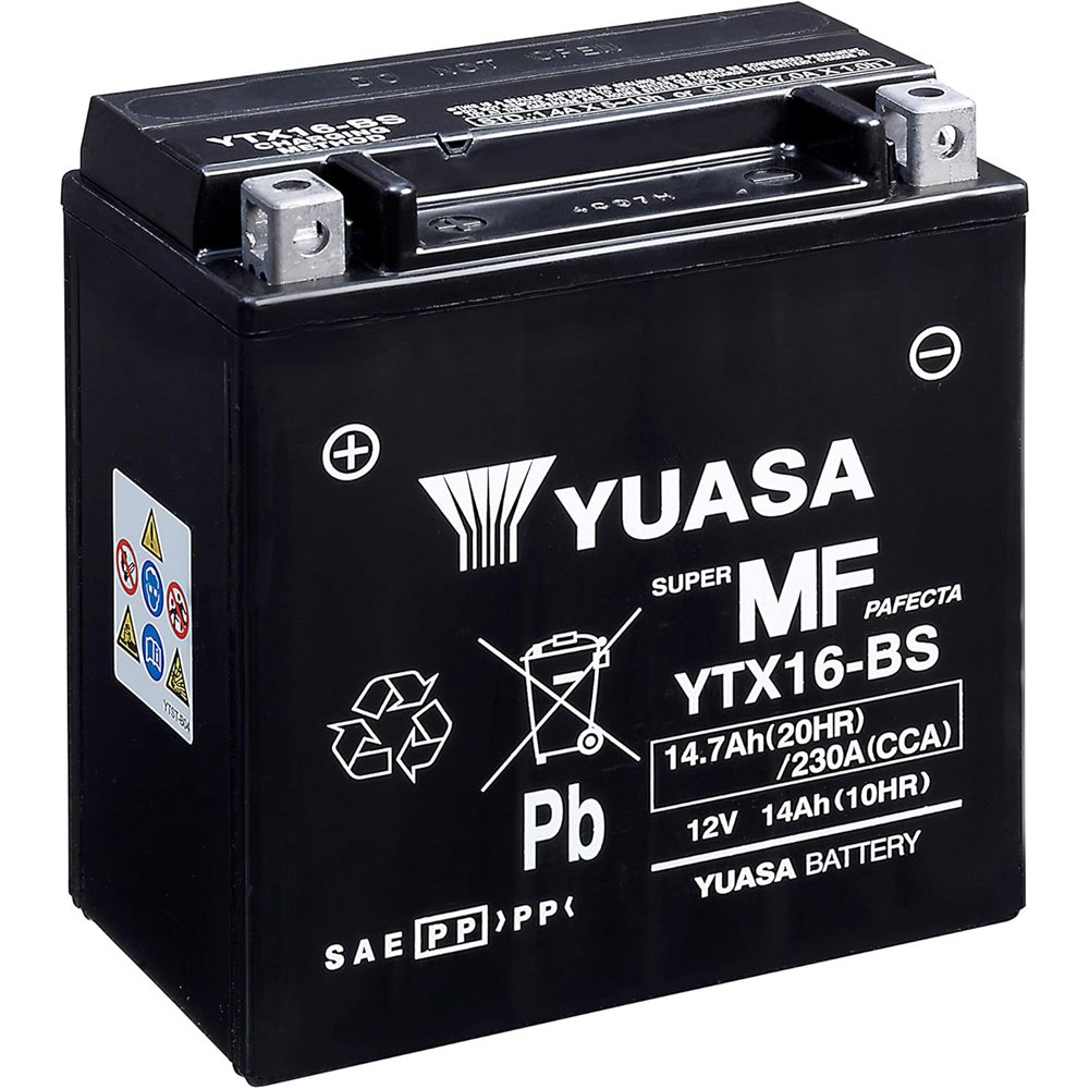 Yuasa Batteri YTX16-BS (cp) inkl syrapack