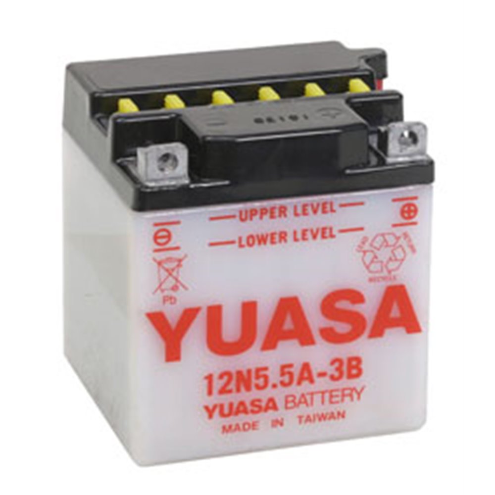 YUASA batteri 12N5.5A-3B  (CP) Inkl syra