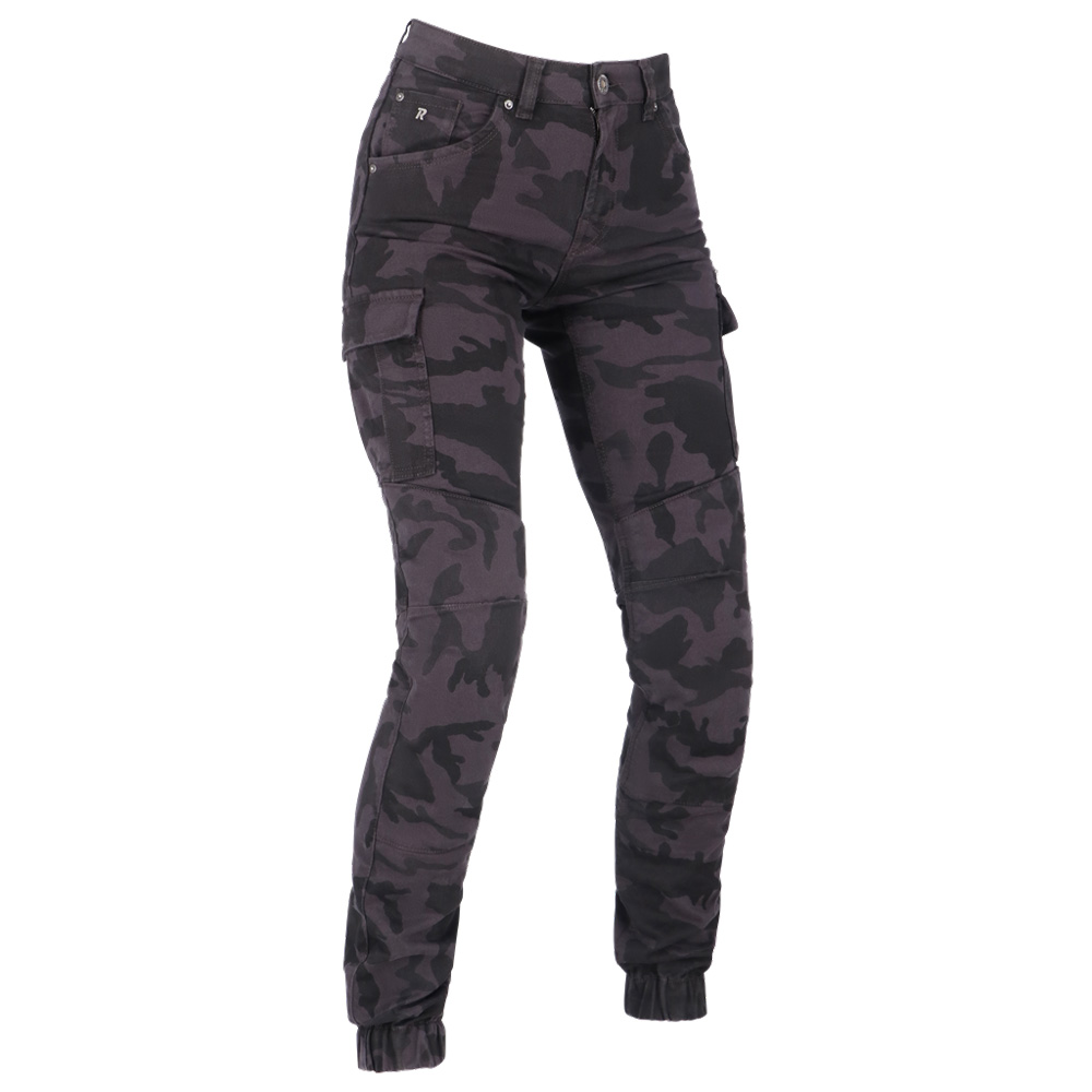 Richa Apache Mc Kevlarjeans Cargo Dam Camo Svart