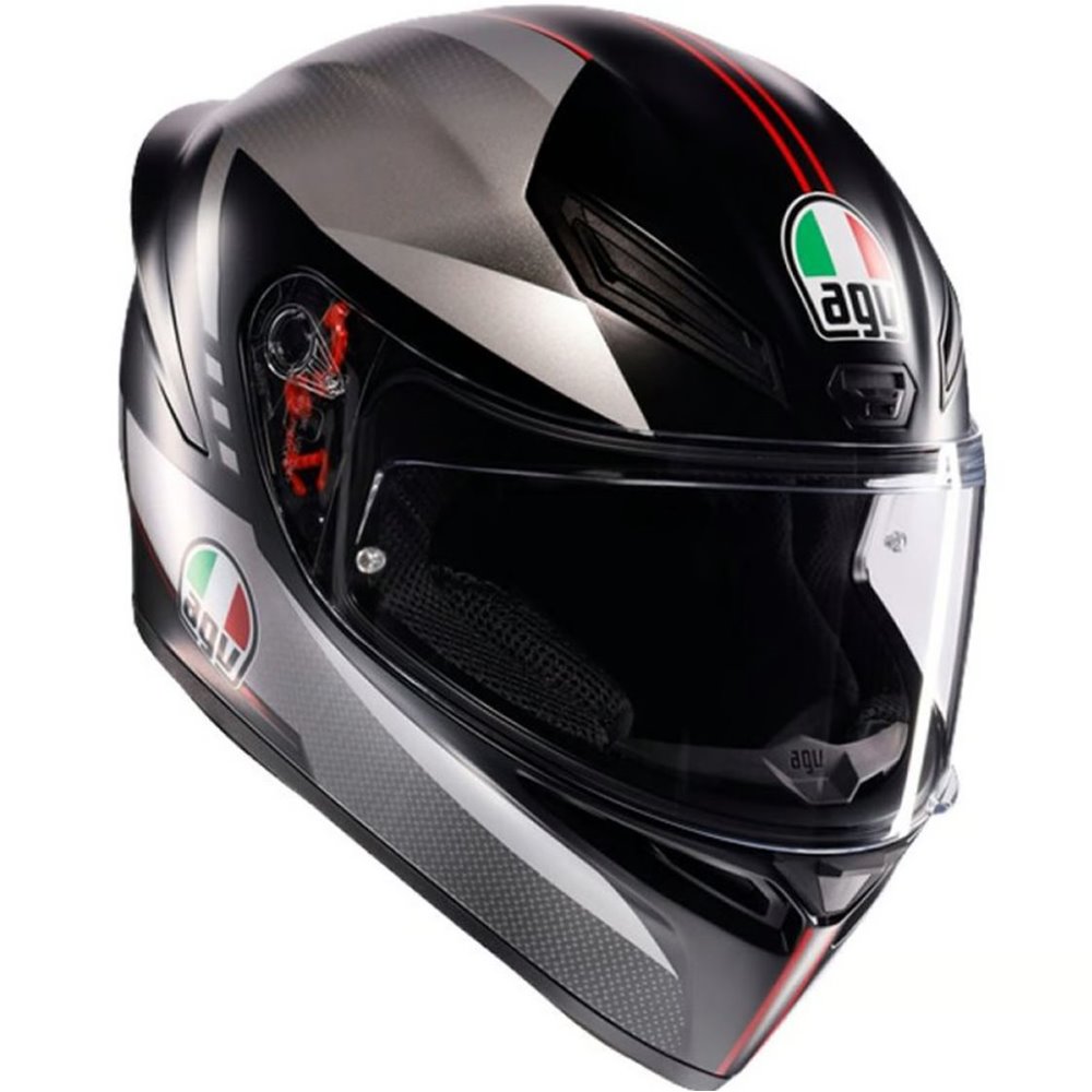 AGV Mc Hjälm K1 S Lap Matt Black/Grey/Red