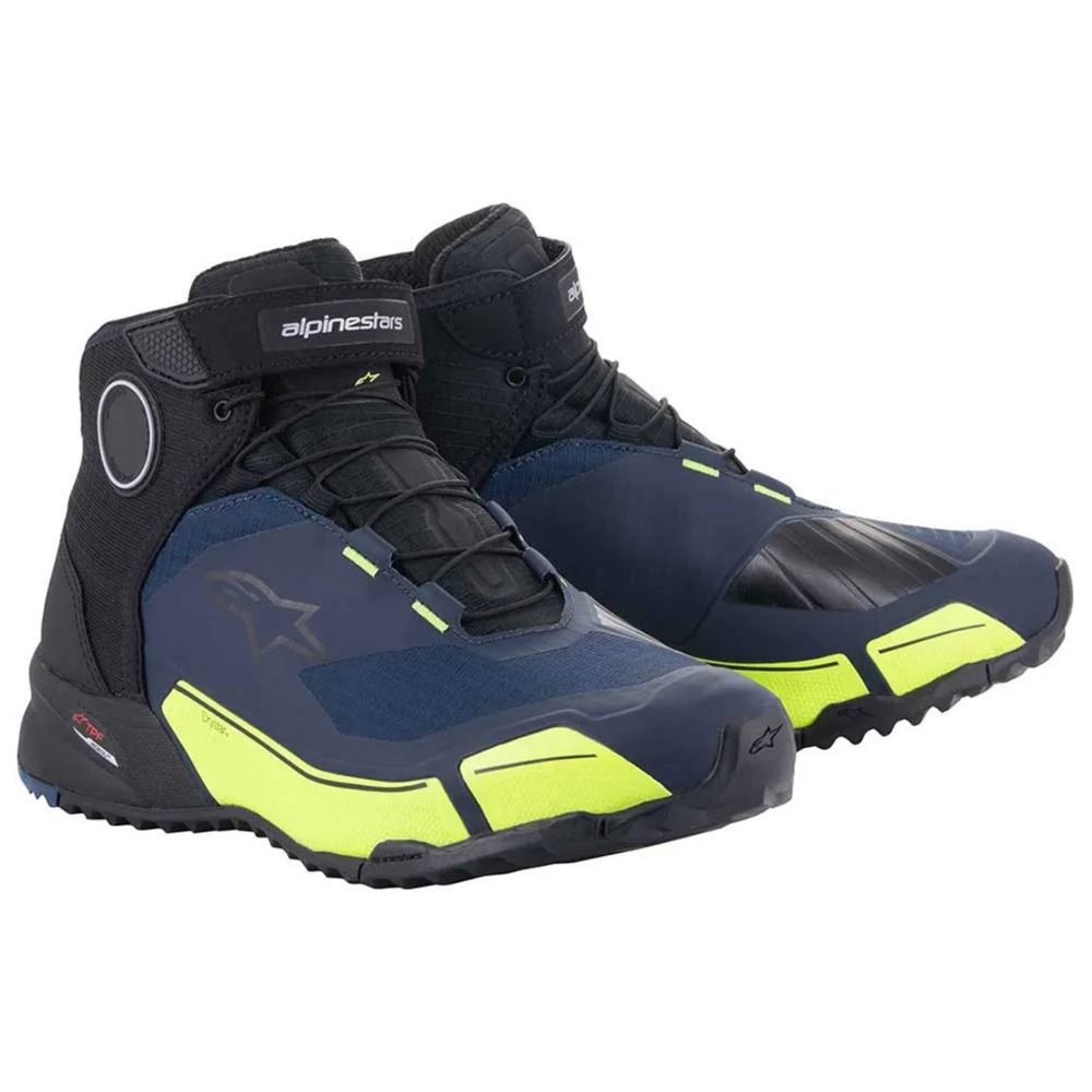 Alpinestars Mc Sko Cr-X Drystar Blå/Gul Fluo