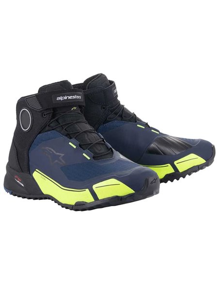 Alpinestars Mc Sko Cr-X Drystar Blå/Gul Fluo