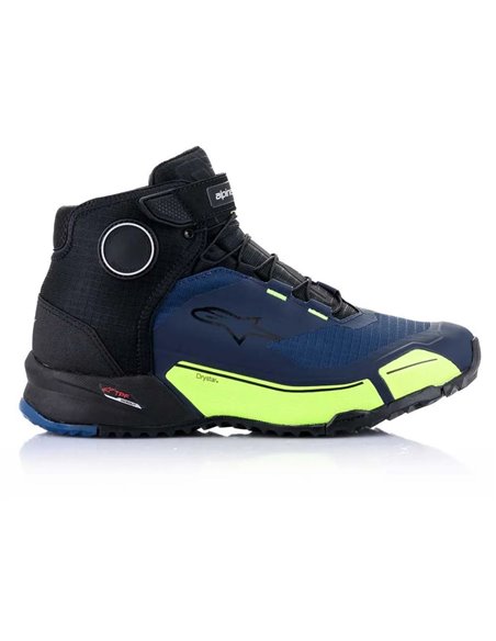 Alpinestars Mc Sko Cr-X Drystar Blå/Gul Fluo