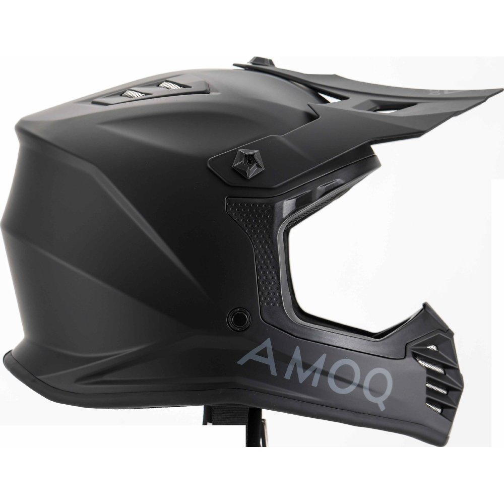 AMOQ Meteor V2 JNR MX hjälm Blackout YS 