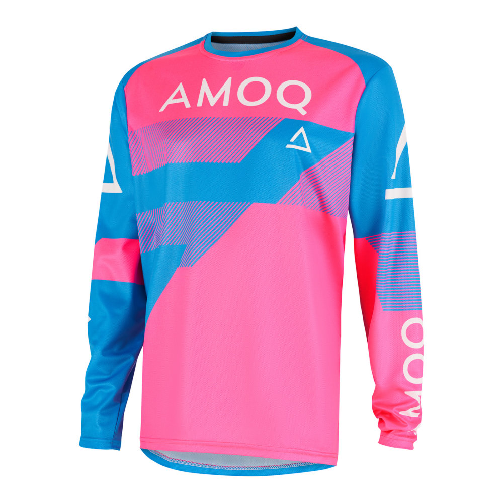 AMOQ Ascent Strive V2 Crosskoter Tröja Ljusblå-Rosa 