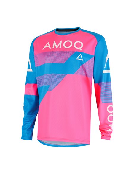 AMOQ Ascent Strive V2 Crosskoter Tröja Ljusblå-Rosa 