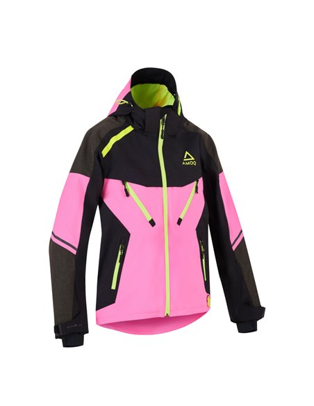 Amoq Orbit Jacka Dam Rosa/Svart/Hivis 