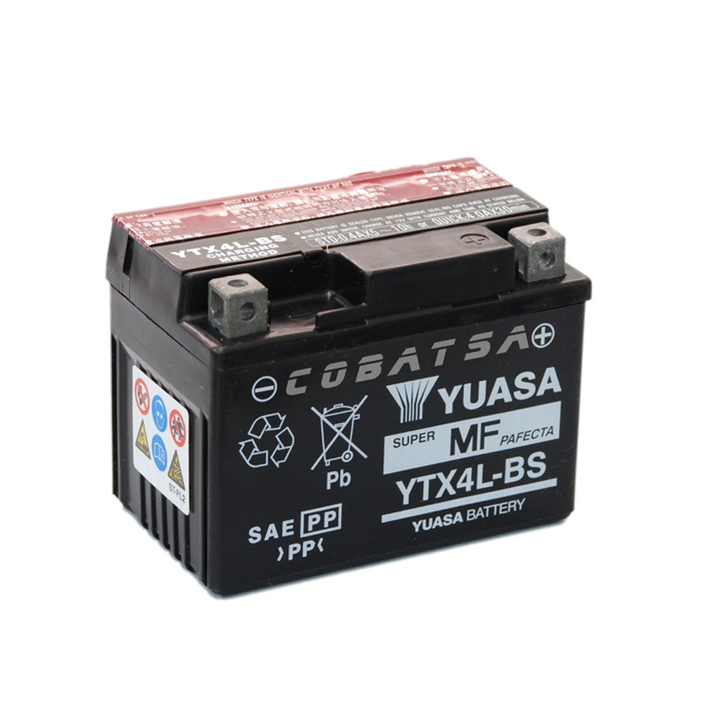 Yuasa Batteri,YTX4L-BS (cp) inkl syrapack