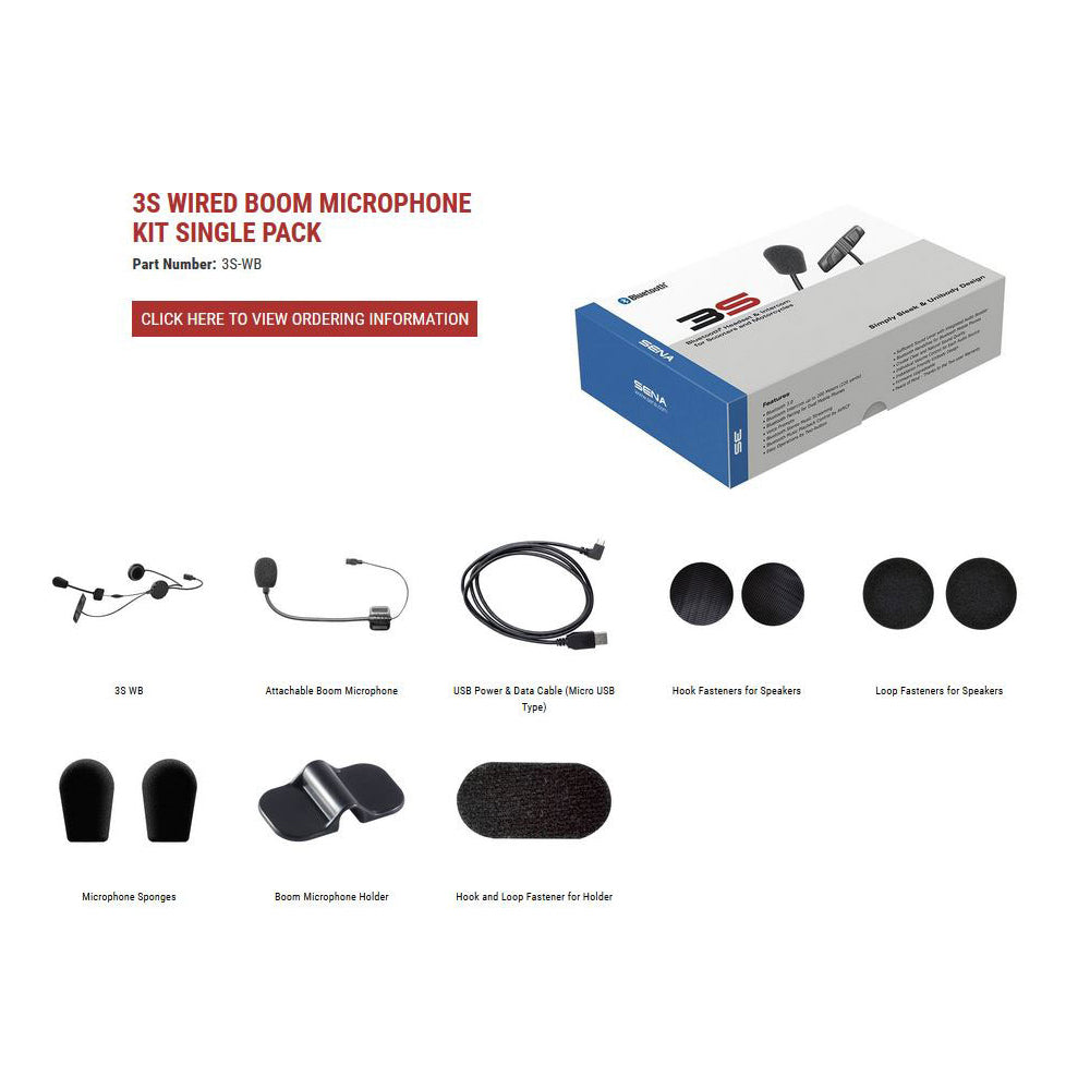 Sena Intercom 3S Wired Boom