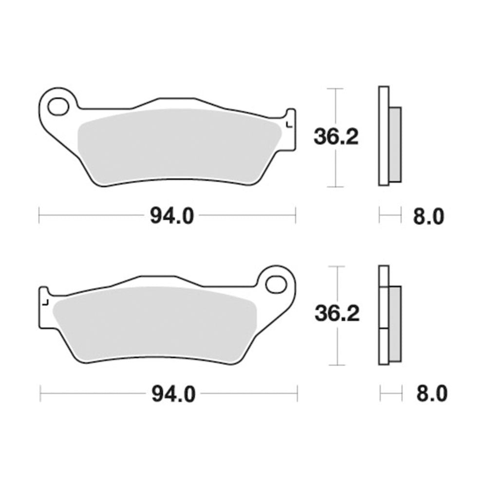 Sbs Bromsklossats Sintered Offroad Fram