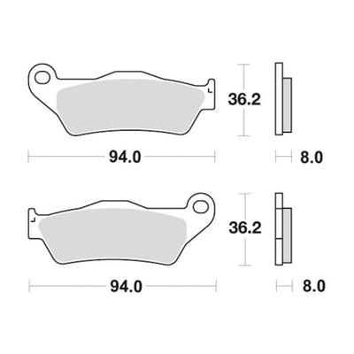 Sbs Bromsklossats Sintered Offroad Fram