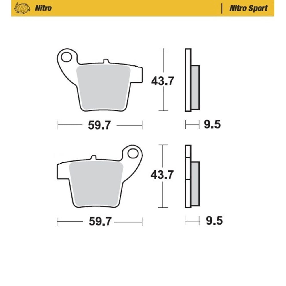 BRAKE PAD OFFROAD NITRO SPORT Bak