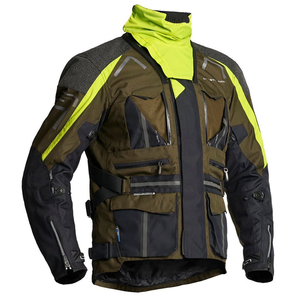 Lindstrands Mc Textiljacka Oman Svart/kiwi