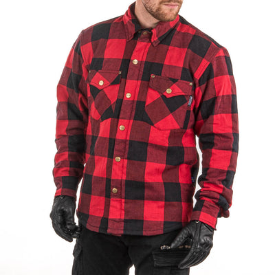 Twice Flanell Skjorta Dusty Herr Röd