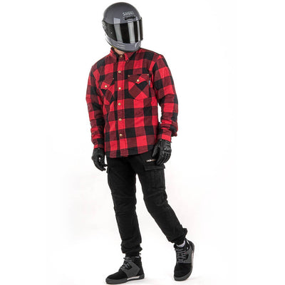 Twice Flanell Skjorta Dusty Herr Röd