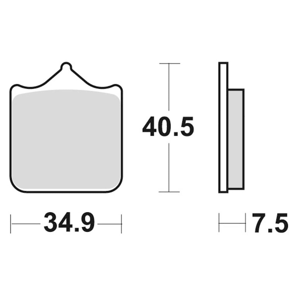 Sbs Bromsklossats Sintered 762HS