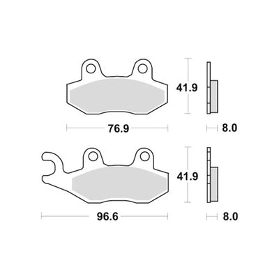 Sbs Bromsklossats Sintered 611LS