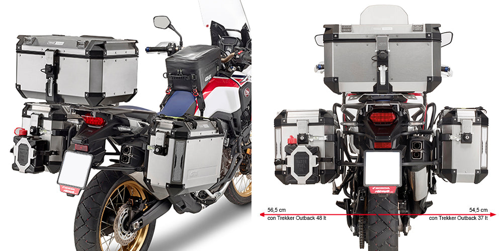 Givi Tubular pannier hold Trekker Outback Monokey CRF1000L AfricaTwin 18mm dia