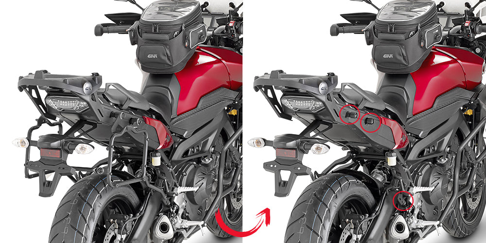 Givi Rapid release tubular sid case holder for MONOKEY® cases MT-09 TRA