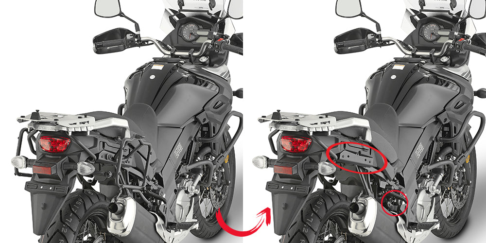 Givi Rapid release tubular side-case holder Suzuki DL650 V-STROM (17)
