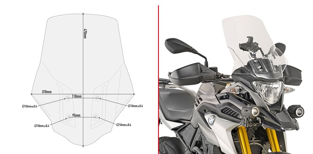 Givi Vindruta 47x37cm G310GS 17-